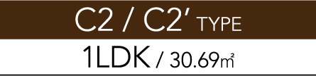 C2/C2' TYPE 1LDK / 30.69㎡