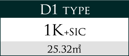 D1 type 1K+SIC 25.32㎡