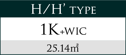 H/H’ type 1K+WIC 25.14㎡
