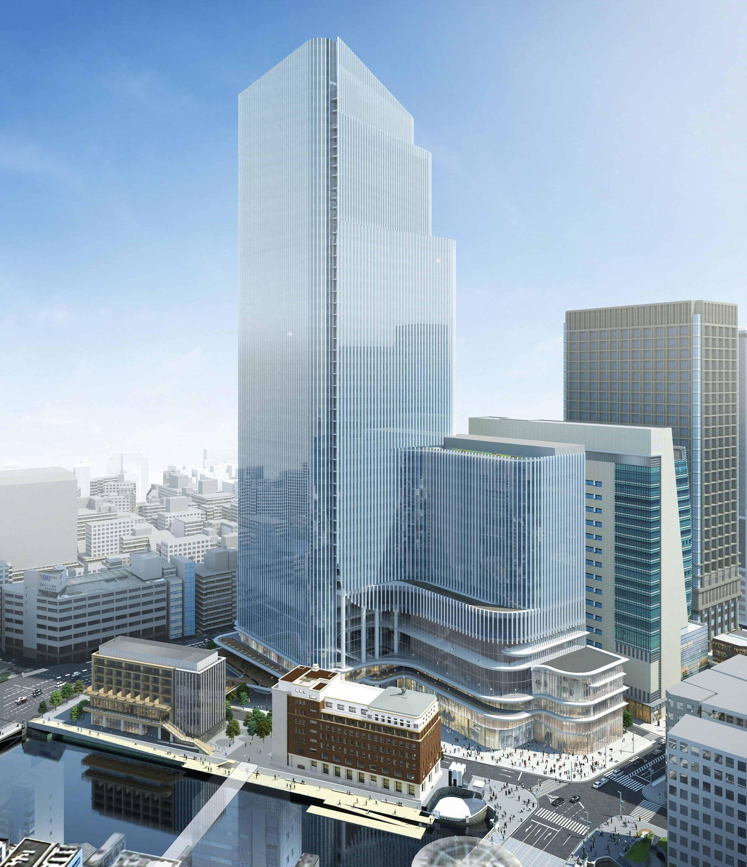 「日本橋一丁目中地区第一種市街地再開発事業」イメージパース（出典：東京都HP「日本橋一丁目中地区第一種市街地再開発事業」）