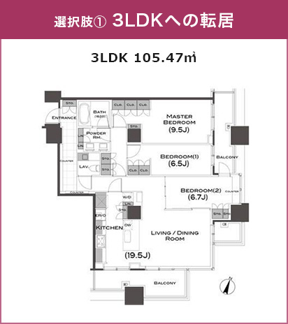 1.3LDKへの転居