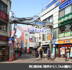 西口商店街（物件より1.5km圏内）