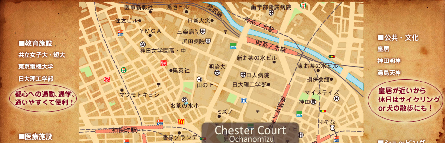 チェスターコート御茶ノ水の地図