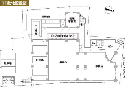 1F敷地配置図