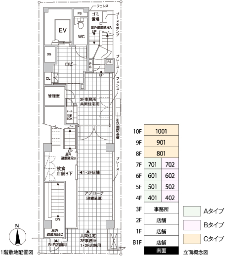 図面と現況が異なる場合は現況を優先させていただきます。坪数は1㎡=0.3025坪として算出し、小数点第三位以下は切り捨てています。 