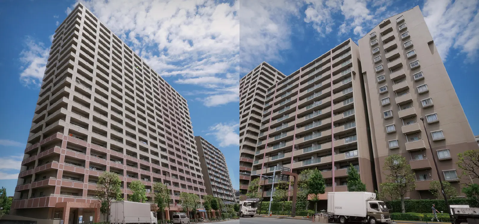 左：セントラルスクエア外観（2019年7月撮影）　右：サザンスクエア外観（2019年7月撮影）