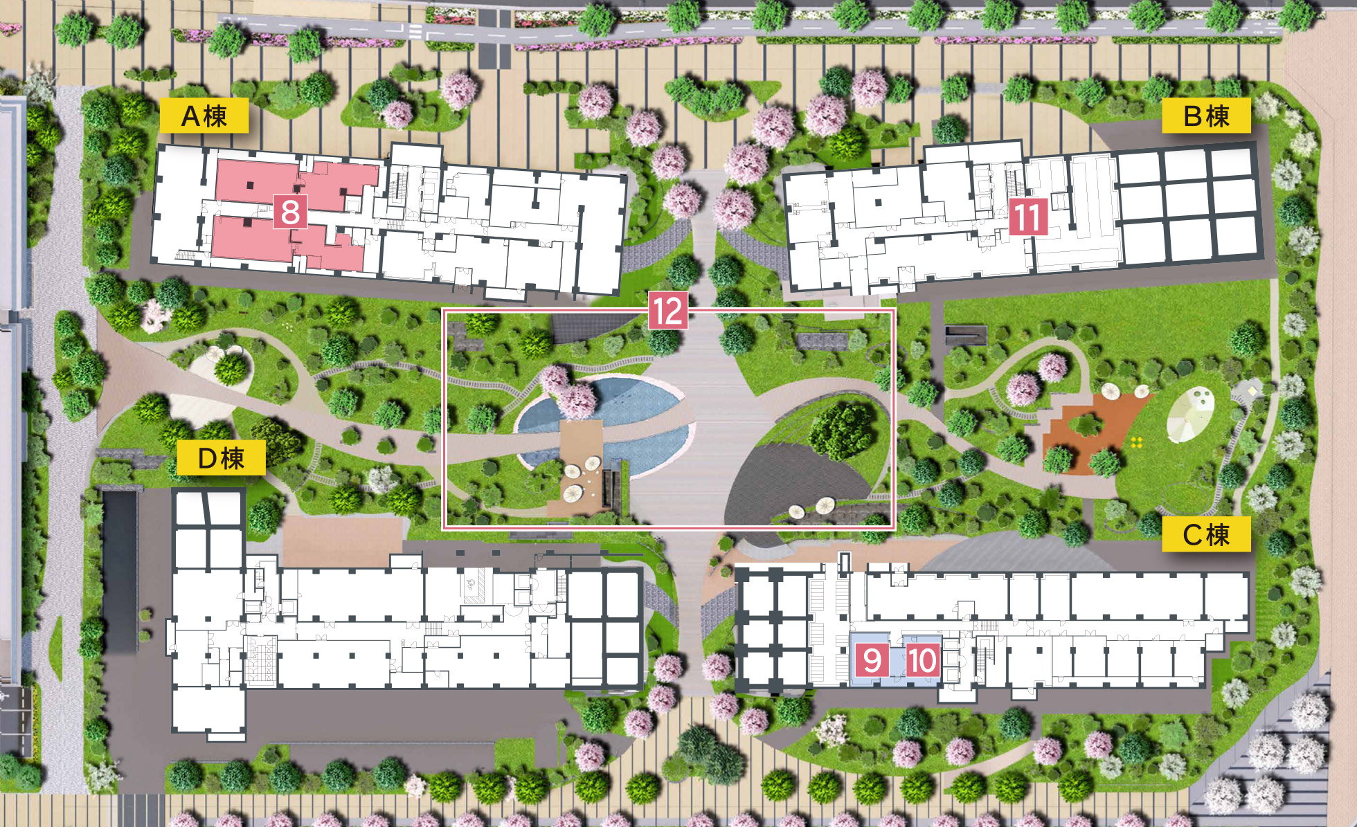 PORT VILLAGE 敷地配置図・地下1階平面図