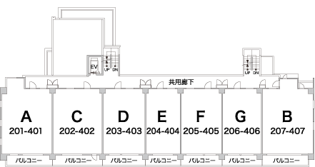 2～4階平面図