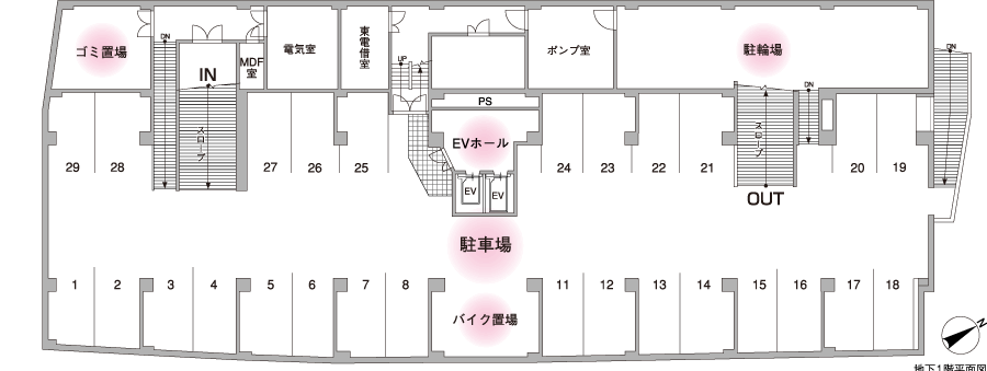 地下1階平面図