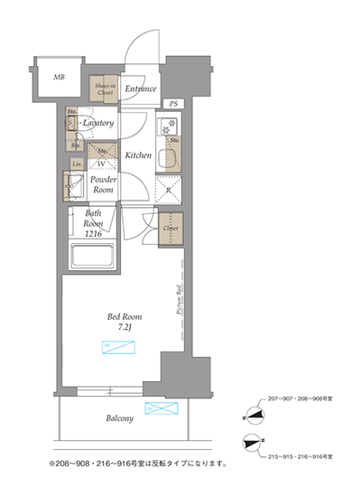 E2タイプの間取り図