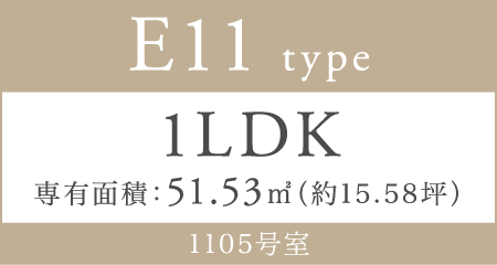 E11 type 1LDK