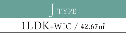 J TYPE 1LDK+WIC / 42.67㎡