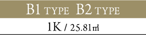 B1 TYPE B2 TYPE 1K / 25.81㎡