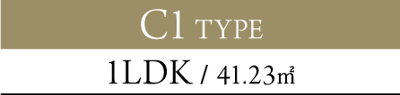 C1 TYPE 1LDK / 41.23㎡