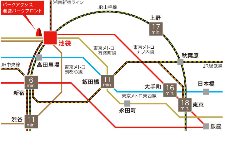 公式 パークアクシス池袋パークフロント アクセス 三井の賃貸 レジデントファースト