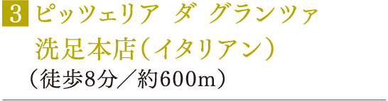 ■ピッツェリア ダ グランツァ洗足本店（イタリアン）（徒歩8分／約600m）