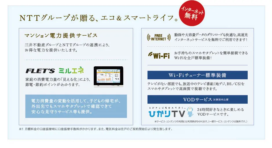 NTTグループが贈る、エコ＆スマートライフ。
