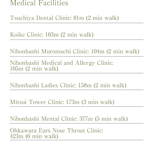 Medical Facilities