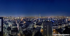 現地21階から北東方面を望む（夜景）