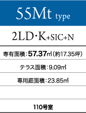 55Mtタイプ 2LD・K+SIC+N