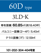 60Dタイプ 3LD・K