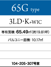 65Gタイプ 3LD・K+WIC