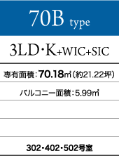70Bタイプ 3LD・K+WIC+SIC