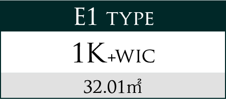 E1 type 1K+WIC 32.01㎡