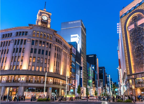 「銀座」駅へ直通27分
