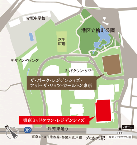 東京ミッドタウン敷地図