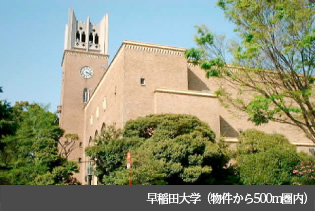 早稲田大学（物件から500m圏内）